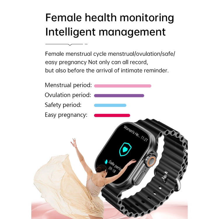 WS12 ULTRA 2 2.2 inch Sport Smart Watch, Support Payment Code / Bluetooth Call / Sleep / Blood Oxygen / Heart Rate / Blood Pressure Health Monitor(Black) - Smart Watches by PMC TechLife | Online Shopping South Africa | PMC TechLife | Buy Now Pay Later Mobicred