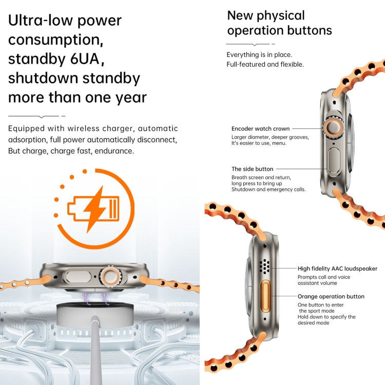 WS12 ULTRA 2 2.2 inch Sport Smart Watch, Support Payment Code / Bluetooth Call / Sleep / Blood Oxygen / Heart Rate / Blood Pressure Health Monitor(Black) - Smart Watches by PMC TechLife | Online Shopping South Africa | PMC TechLife | Buy Now Pay Later Mobicred