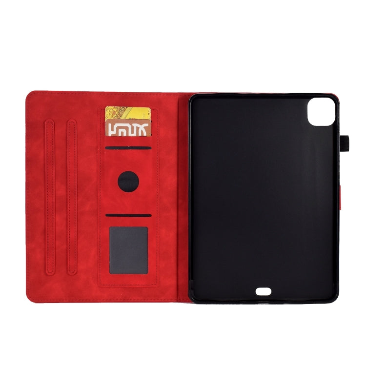 For iPad Pro 11 2024 Tower Embossed Leather Smart Tablet Case(Red) - iPad Pro 11 2024 Cases by PMC TechLife | Online Shopping South Africa | PMC TechLife | Buy Now Pay Later Mobicred