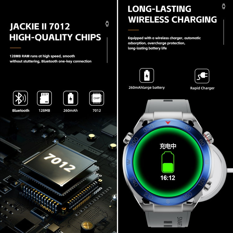 WS-20 1.43 inch IP67 Sport Smart Watch Support Bluetooth Call / Sleep / Blood Oxygen / Heart Rate / Blood Pressure Health Monitor, Silicone Strap(Silver) - Smart Watches by PMC TechLife | Online Shopping South Africa | PMC TechLife | Buy Now Pay Later Mobicred