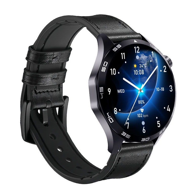 WS-26 1.52 inch IP67 Sport Smart Watch Support Bluetooth Call / Sleep / Blood Oxygen / Heart Rate / Blood Pressure Health Monitor, Leather Strap(Black) - Smart Watches by PMC TechLife | Online Shopping South Africa | PMC TechLife | Buy Now Pay Later Mobicred