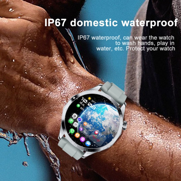 WS-26 1.52 inch IP67 Sport Smart Watch Support Bluetooth Call / Sleep / Blood Oxygen / Heart Rate / Blood Pressure Health Monitor, Silicone Strap(Silver) - Smart Watches by PMC TechLife | Online Shopping South Africa | PMC TechLife | Buy Now Pay Later Mobicred