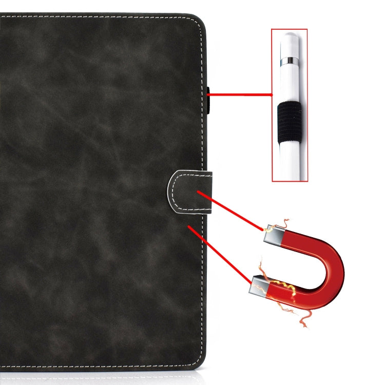 For iPad Pro 11 2024 Cowhide Texture Tablet Leather Smart Case(Grey) - iPad Pro 11 2024 Cases by PMC TechLife | Online Shopping South Africa | PMC TechLife | Buy Now Pay Later Mobicred
