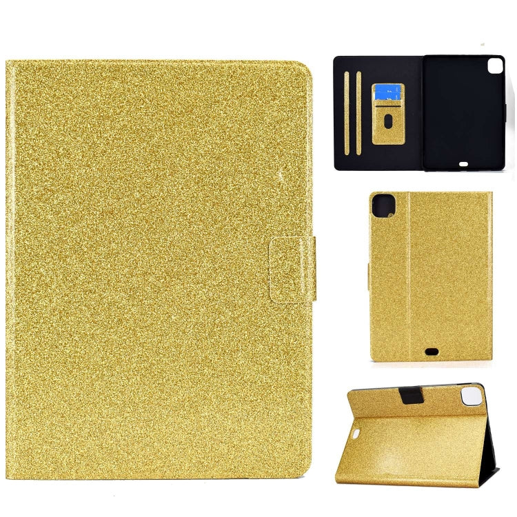 For iPad Pro 11 2024 Varnish Glitter Powder Smart Leather Tablet Case(Yellow) - iPad Pro 11 2024 Cases by PMC TechLife | Online Shopping South Africa | PMC TechLife | Buy Now Pay Later Mobicred