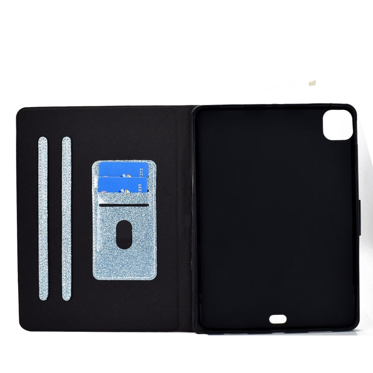 For iPad Pro 11 2024 Varnish Glitter Powder Smart Leather Tablet Case(Blue) - iPad Pro 11 2024 Cases by PMC TechLife | Online Shopping South Africa | PMC TechLife | Buy Now Pay Later Mobicred