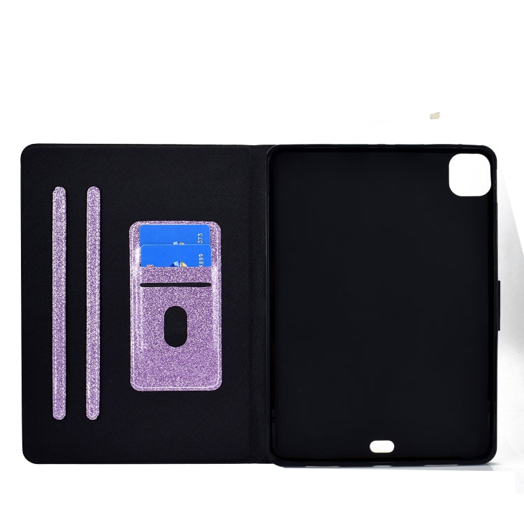 For iPad Pro 11 2024 Varnish Glitter Powder Smart Leather Tablet Case(Purple) - iPad Pro 11 2024 Cases by PMC TechLife | Online Shopping South Africa | PMC TechLife | Buy Now Pay Later Mobicred