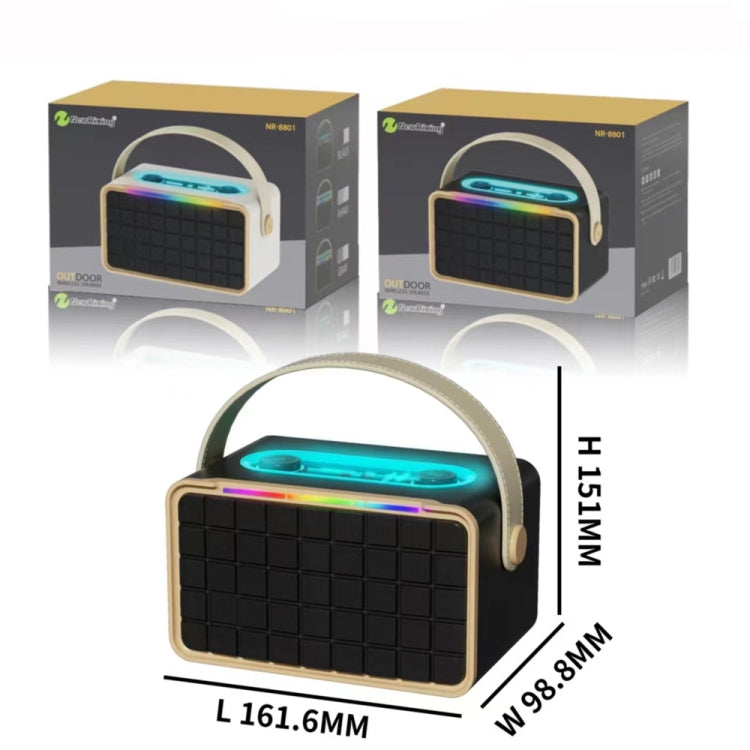 NewRixing NR8801 15W Portable Outdoor Bluetooth Speaker TWS Stereo Speaker(Black) - free shipping - PMC Jewellery - Order now!