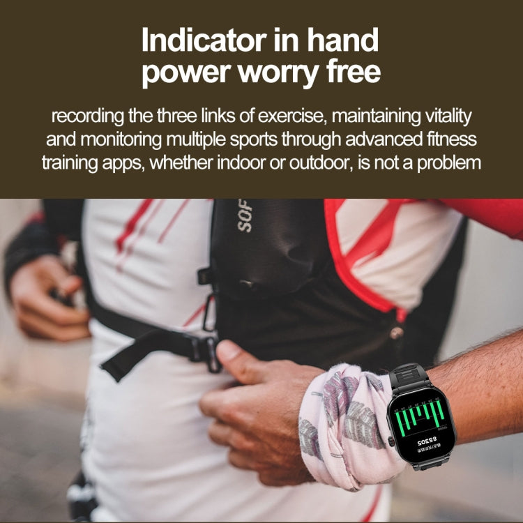 G40S 2.06 inch IP67 BT5.2 Sport Smart Watch, Support Bluetooth Call / Sleep / Blood Oxygen / Heart Rate / Blood Pressure Health Monitor(Black) - Smart Watches by PMC TechLife | Online Shopping South Africa | PMC TechLife | Buy Now Pay Later Mobicred