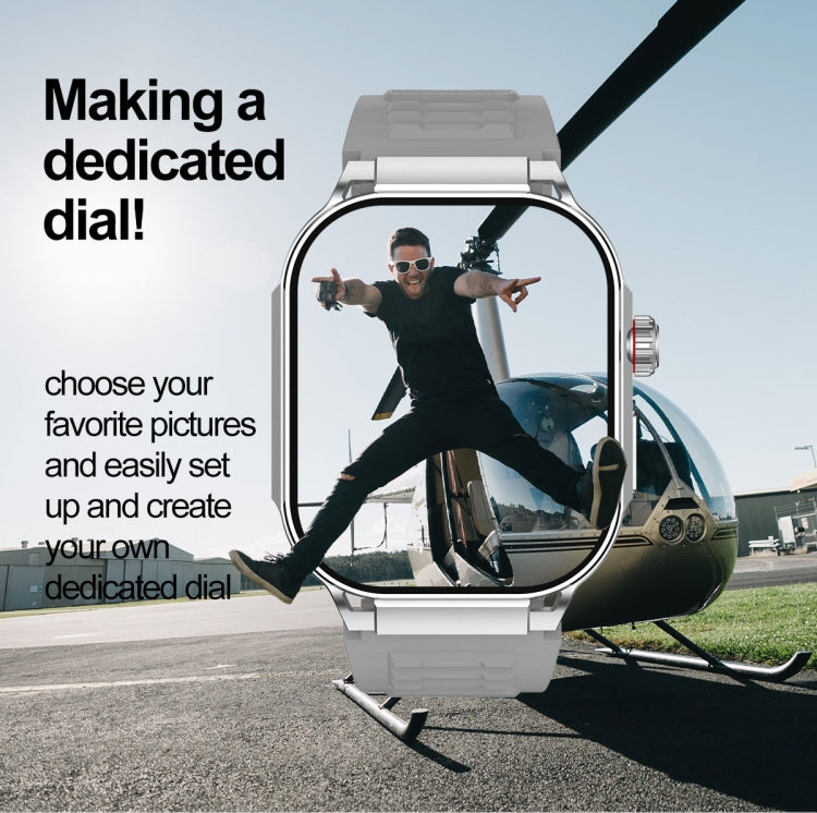 G40S 2.06 inch IP67 BT5.2 Sport Smart Watch, Support Bluetooth Call / Sleep / Blood Oxygen / Heart Rate / Blood Pressure Health Monitor(Silver) - free shipping - PMC TechLife - Order now!