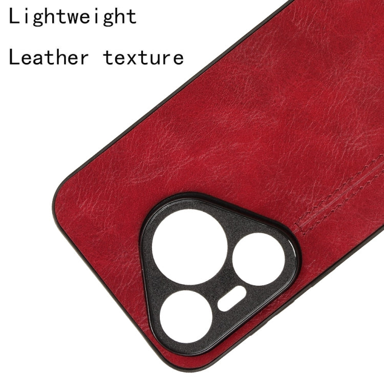 For Huawei Pura 70 Cow Pattern Sewing Card Bag Phone Case(Red) - free shipping - PMC Jewellery - Order now!