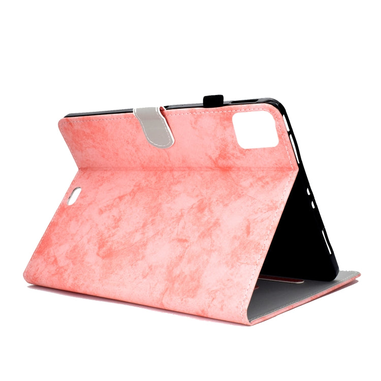 For iPad Pro 11 2024 Marble Style Cloth Texture Smart Leather Tablet Case(Pink) - iPad Pro 11 2024 Cases by PMC TechLife | Online Shopping South Africa | PMC TechLife | Buy Now Pay Later Mobicred