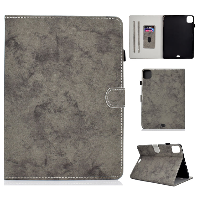 For iPad Pro 11 2024 Marble Style Cloth Texture Smart Leather Tablet Case(Grey) - iPad Pro 11 2024 Cases by PMC TechLife | Online Shopping South Africa | PMC TechLife | Buy Now Pay Later Mobicred
