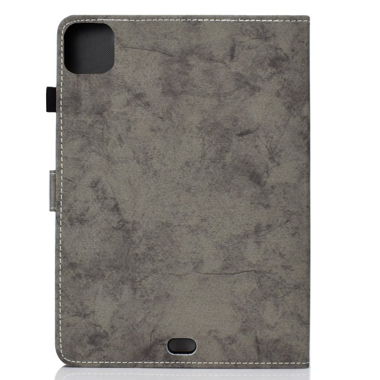 For iPad Pro 11 2024 Marble Style Cloth Texture Smart Leather Tablet Case(Grey) - iPad Pro 11 2024 Cases by PMC TechLife | Online Shopping South Africa | PMC TechLife | Buy Now Pay Later Mobicred