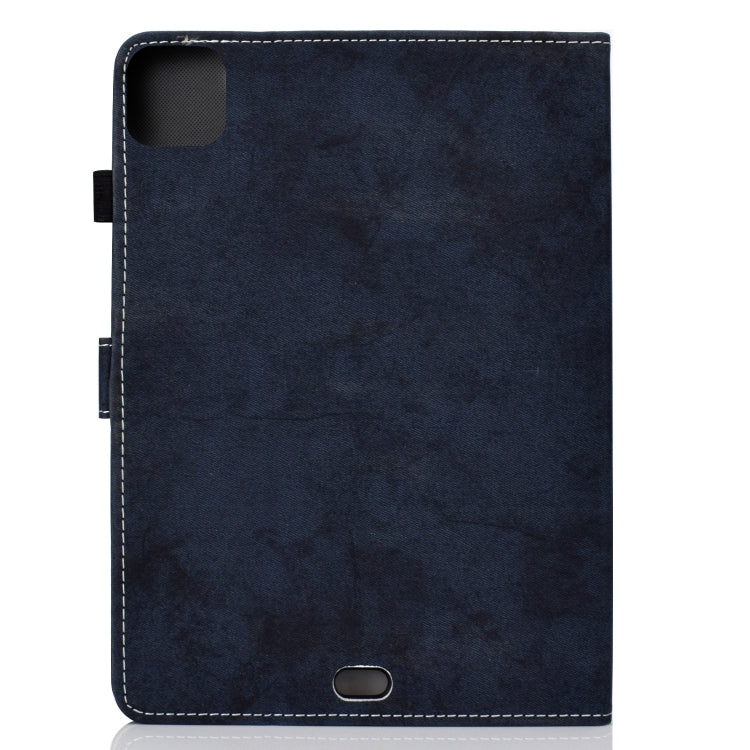 For iPad Pro 11 2024 Marble Style Cloth Texture Smart Leather Tablet Case(Dark Blue) - iPad Pro 11 2024 Cases by PMC TechLife | Online Shopping South Africa | PMC TechLife | Buy Now Pay Later Mobicred