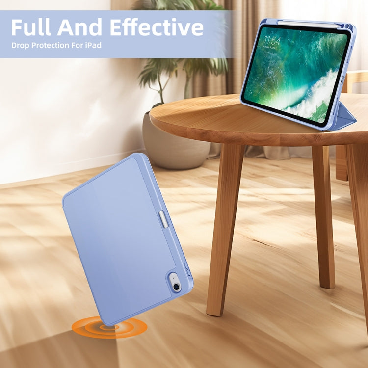 For iPad Air 11 2024 3-fold TPU Smart Leather Tablet Case with Pen Slot(Ice Blue) - iPad Air 11 2024 Cases by PMC TechLife | Online Shopping South Africa | PMC TechLife | Buy Now Pay Later Mobicred