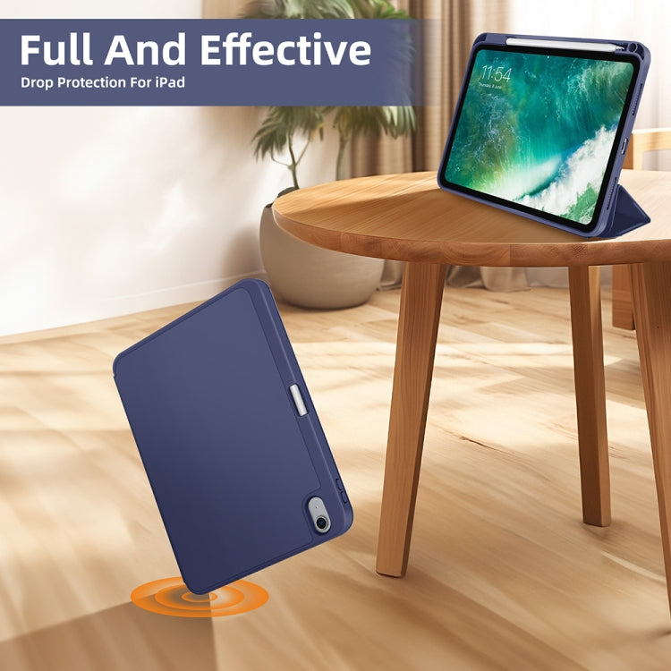 For iPad Air 11 2024 3-fold TPU Smart Leather Tablet Case with Pen Slot(Royal Blue) - iPad Air 11 2024 Cases by PMC TechLife | Online Shopping South Africa | PMC TechLife | Buy Now Pay Later Mobicred