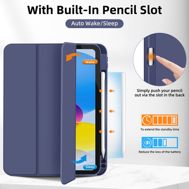 For iPad Air 11 2024 3-fold TPU Smart Leather Tablet Case with Pen Slot(Royal Blue) - iPad Air 11 2024 Cases by PMC TechLife | Online Shopping South Africa | PMC TechLife | Buy Now Pay Later Mobicred