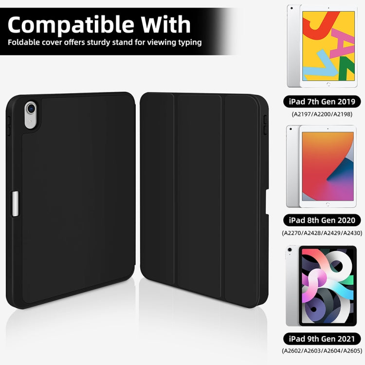 For iPad Air 11 2025 / 2024 3-fold TPU Smart Leather Tablet Case with Pen Slot(Black) - iPad Air 11 2025 / 2024 Cases by PMC TechLife | Online Shopping South Africa | PMC TechLife | Buy Now Pay Later Mobicred