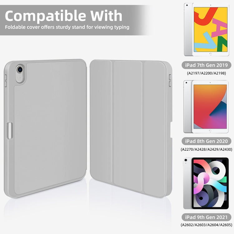 For iPad Air 11 2025 / 2024 3-fold TPU Smart Leather Tablet Case with Pen Slot(Grey) - iPad Air 11 2025 / 2024 Cases by PMC TechLife | Online Shopping South Africa | PMC TechLife | Buy Now Pay Later Mobicred