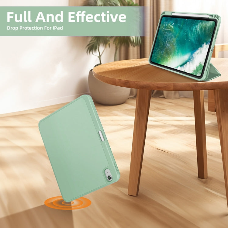 For iPad Pro 11 2024 3-fold TPU Smart Leather Tablet Case with Pen Slot(Green) - iPad Pro 11 2024 Cases by PMC TechLife | Online Shopping South Africa | PMC TechLife | Buy Now Pay Later Mobicred