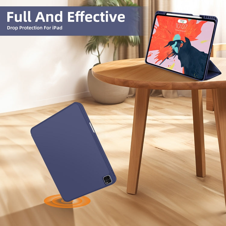 For iPad Pro 13 2024 3-fold TPU Smart Leather Tablet Case with Pen Slot(Royal Blue) - iPad Pro 13 2024 Cases by PMC TechLife | Online Shopping South Africa | PMC TechLife | Buy Now Pay Later Mobicred