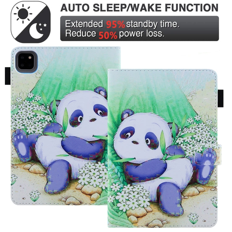 For iPad Pro 11 2024 Colored Drawing Leather Smart Tablet Case(Cute Panda) - free shipping - PMC TechLife - Order now!
