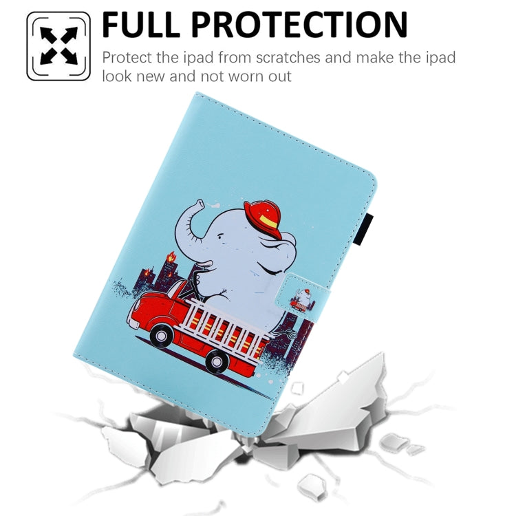 For iPad Pro 11 2024 Colored Drawing Leather Smart Tablet Case(Fire Elephant) - iPad Pro 11 2024 Cases by PMC TechLife | Online Shopping South Africa | PMC TechLife | Buy Now Pay Later Mobicred