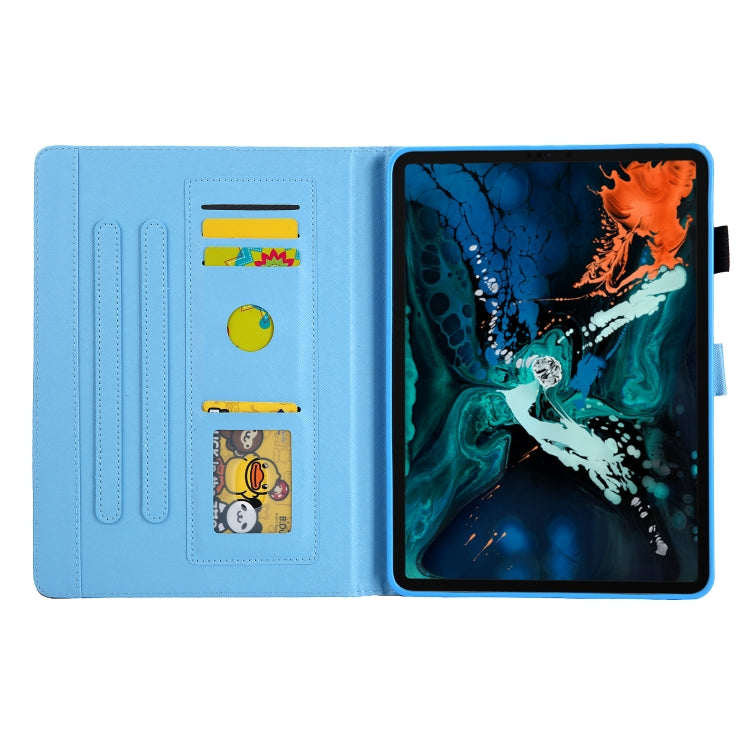 For iPad Pro 11 2024 Colored Drawing Leather Smart Tablet Case(Blue Dog) - iPad Pro 11 2024 Cases by PMC TechLife | Online Shopping South Africa | PMC TechLife | Buy Now Pay Later Mobicred