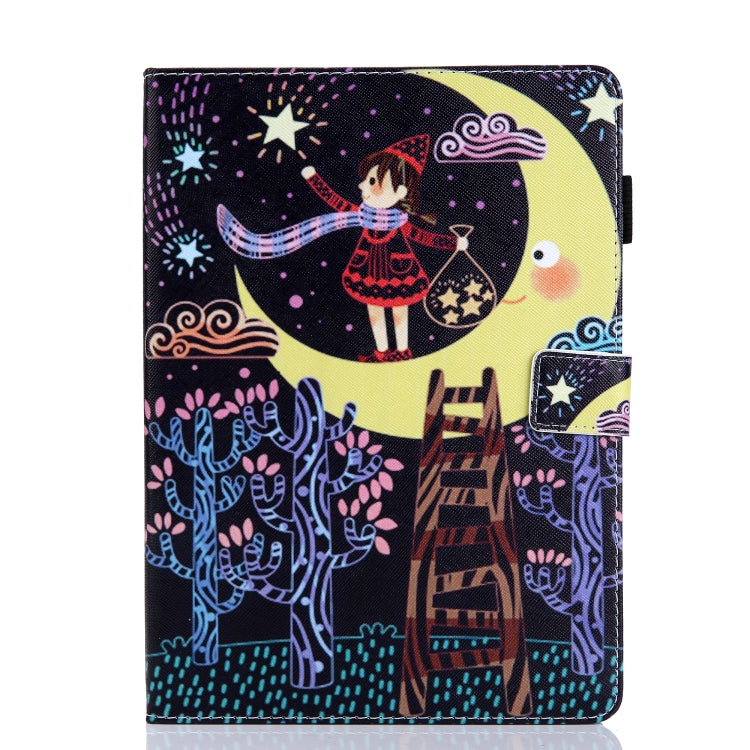 For iPad Pro 11 2024 Colored Drawing Leather Smart Tablet Case(Catch Stars Girl) - iPad Pro 11 2024 Cases by PMC TechLife | Online Shopping South Africa | PMC TechLife | Buy Now Pay Later Mobicred