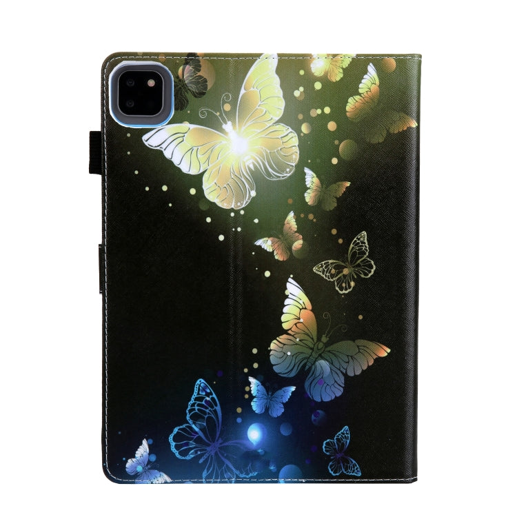 For iPad Pro 11 2024 Colored Drawing Leather Smart Tablet Case(Gold Butterflies) - iPad Pro 11 2024 Cases by PMC TechLife | Online Shopping South Africa | PMC TechLife | Buy Now Pay Later Mobicred