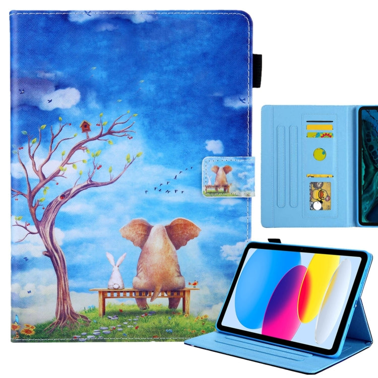 For iPad Pro 11 2024 Colored Drawing Leather Smart Tablet Case(Elephant Rabbit) - free shipping - PMC TechLife - Order now!