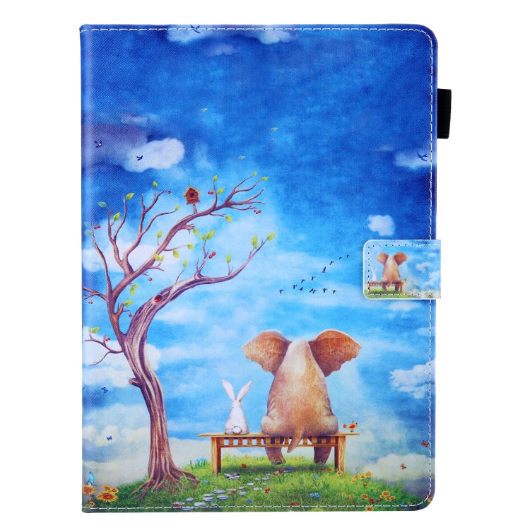 For iPad Pro 11 2024 Colored Drawing Leather Smart Tablet Case(Elephant Rabbit) - free shipping - PMC TechLife - Order now!