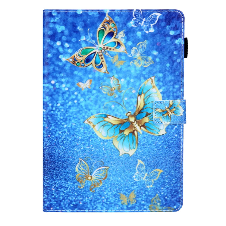 For iPad Pro 11 2024 Colored Drawing Leather Smart Tablet Case(Golden Butterfly) - iPad Pro 11 2024 Cases by PMC TechLife | Online Shopping South Africa | PMC TechLife | Buy Now Pay Later Mobicred