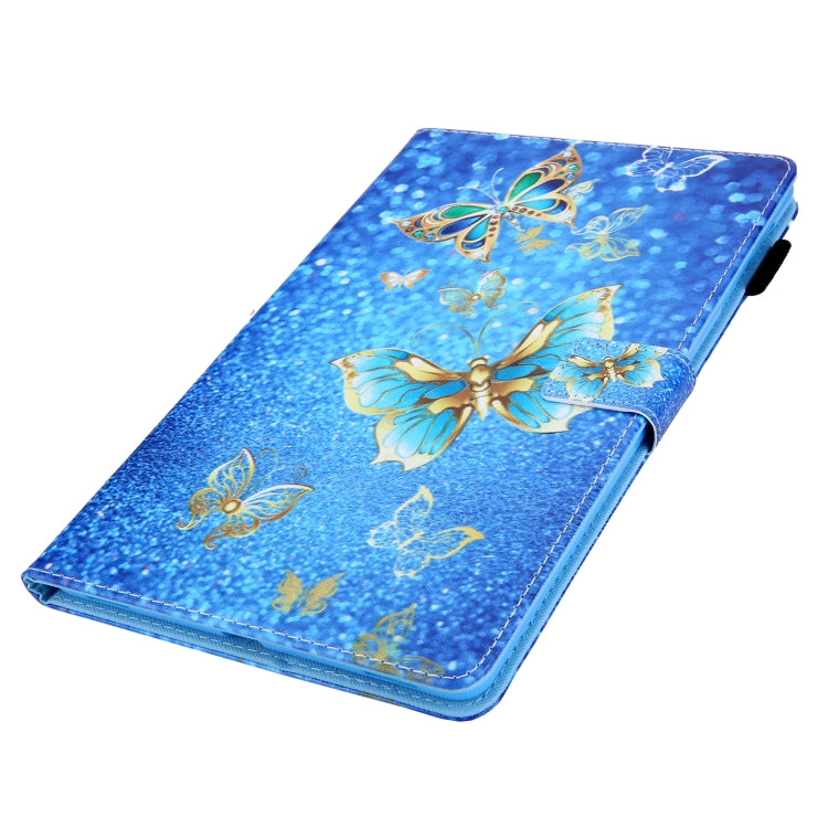 For iPad Pro 11 2024 Colored Drawing Leather Smart Tablet Case(Golden Butterfly) - iPad Pro 11 2024 Cases by PMC TechLife | Online Shopping South Africa | PMC TechLife | Buy Now Pay Later Mobicred