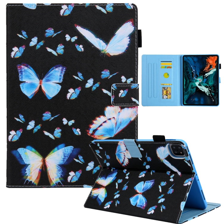 For iPad Pro 11 2024 Colored Drawing Leather Smart Tablet Case(Dream Blue Butterfly) - iPad Pro 11 2024 Cases by PMC TechLife | Online Shopping South Africa | PMC TechLife | Buy Now Pay Later Mobicred