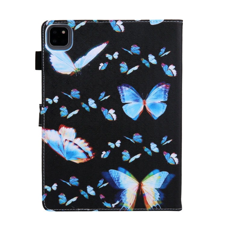 For iPad Pro 11 2024 Colored Drawing Leather Smart Tablet Case(Dream Blue Butterfly) - iPad Pro 11 2024 Cases by PMC TechLife | Online Shopping South Africa | PMC TechLife | Buy Now Pay Later Mobicred