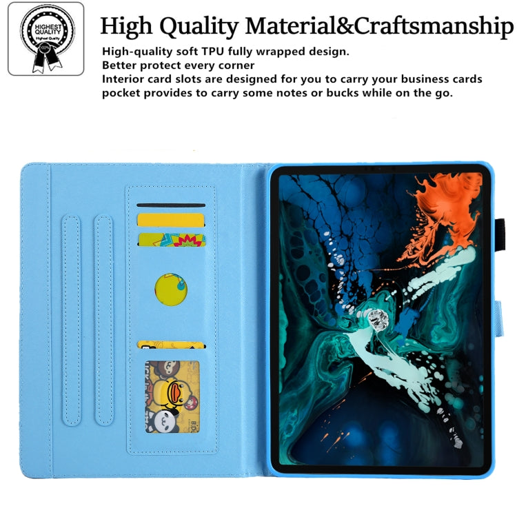 For iPad Pro 11 2024 Colored Drawing Leather Smart Tablet Case(Dream Blue Butterfly) - iPad Pro 11 2024 Cases by PMC TechLife | Online Shopping South Africa | PMC TechLife | Buy Now Pay Later Mobicred