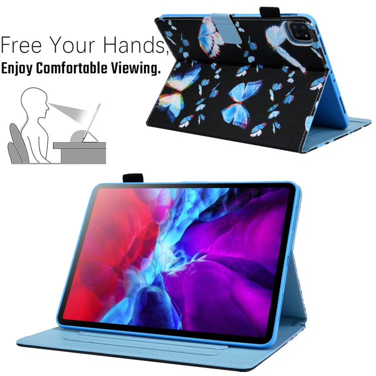 For iPad Pro 11 2024 Colored Drawing Leather Smart Tablet Case(Dream Blue Butterfly) - iPad Pro 11 2024 Cases by PMC TechLife | Online Shopping South Africa | PMC TechLife | Buy Now Pay Later Mobicred