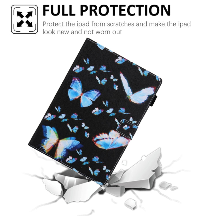 For iPad Pro 11 2024 Colored Drawing Leather Smart Tablet Case(Dream Blue Butterfly) - iPad Pro 11 2024 Cases by PMC TechLife | Online Shopping South Africa | PMC TechLife | Buy Now Pay Later Mobicred