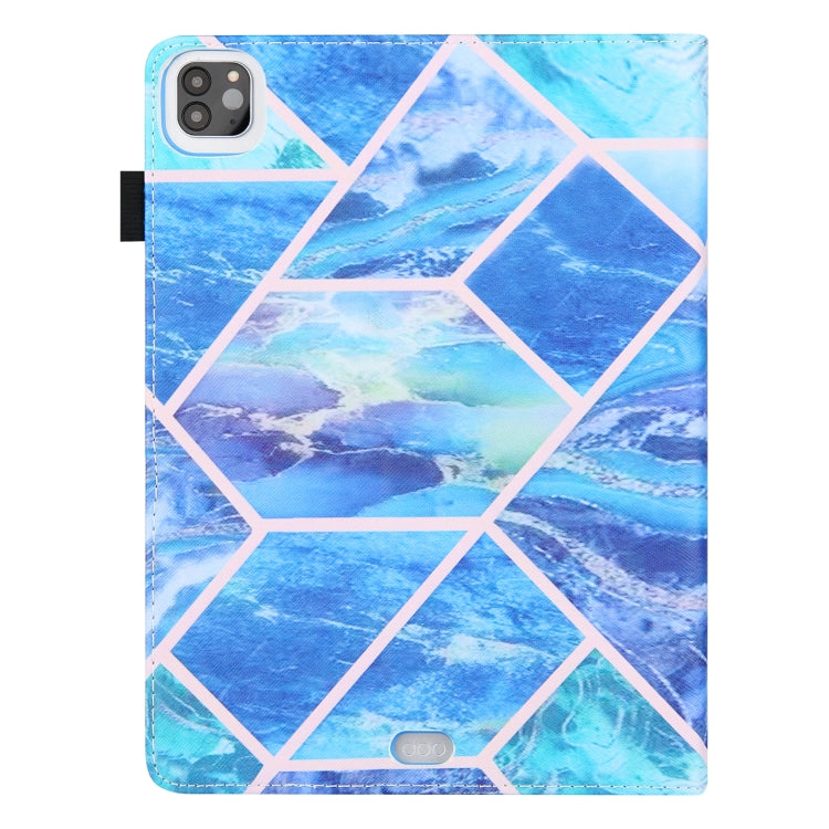 For iPad Pro 11 2024 Colored Drawing Leather Smart Tablet Case(Blue Grid) - iPad Pro 11 2024 Cases by PMC TechLife | Online Shopping South Africa | PMC TechLife | Buy Now Pay Later Mobicred