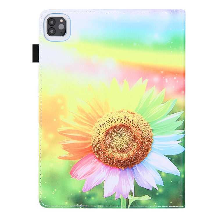 For iPad Pro 11 2024 Colored Drawing Leather Smart Tablet Case(Sunflower) - iPad Pro 11 2024 Cases by PMC TechLife | Online Shopping South Africa | PMC TechLife | Buy Now Pay Later Mobicred