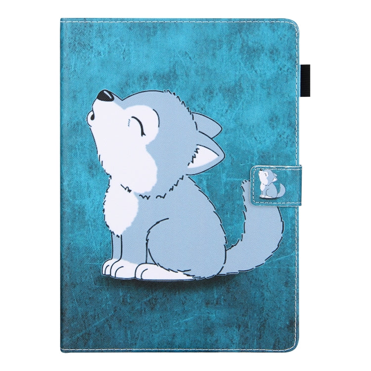 For iPad Pro 11 2024 Colored Drawing Leather Smart Tablet Case(Cute Wolf) - iPad Pro 11 2024 Cases by PMC TechLife | Online Shopping South Africa | PMC TechLife | Buy Now Pay Later Mobicred