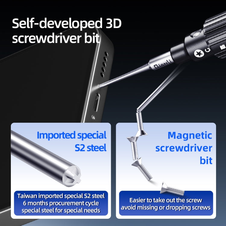 5 in 1 QianLi iWhale Special S2 Steel Magnetic Torque 3D Screwdriver, Model:A/B/C/D/E - free shipping - PMC TechLife - Order now!