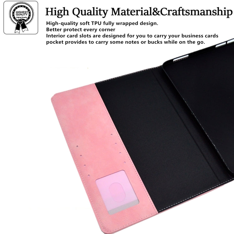For iPad Pro 11 2024 Suede Cross Texture Magnetic Clasp Leather Smart Tablet Case(Pink) - iPad Pro 11 2024 Cases by PMC TechLife | Online Shopping South Africa | PMC TechLife | Buy Now Pay Later Mobicred