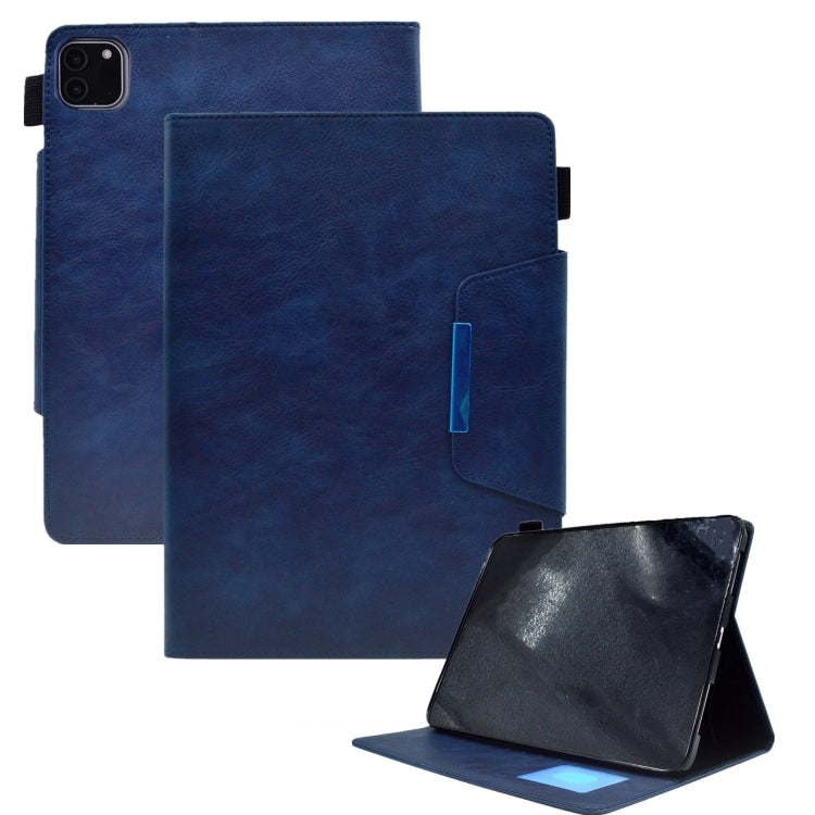 For iPad Pro 11 2024 Suede Cross Texture Magnetic Clasp Leather Smart Tablet Case(Blue) - iPad Pro 11 2024 Cases by PMC TechLife | Online Shopping South Africa | PMC TechLife | Buy Now Pay Later Mobicred