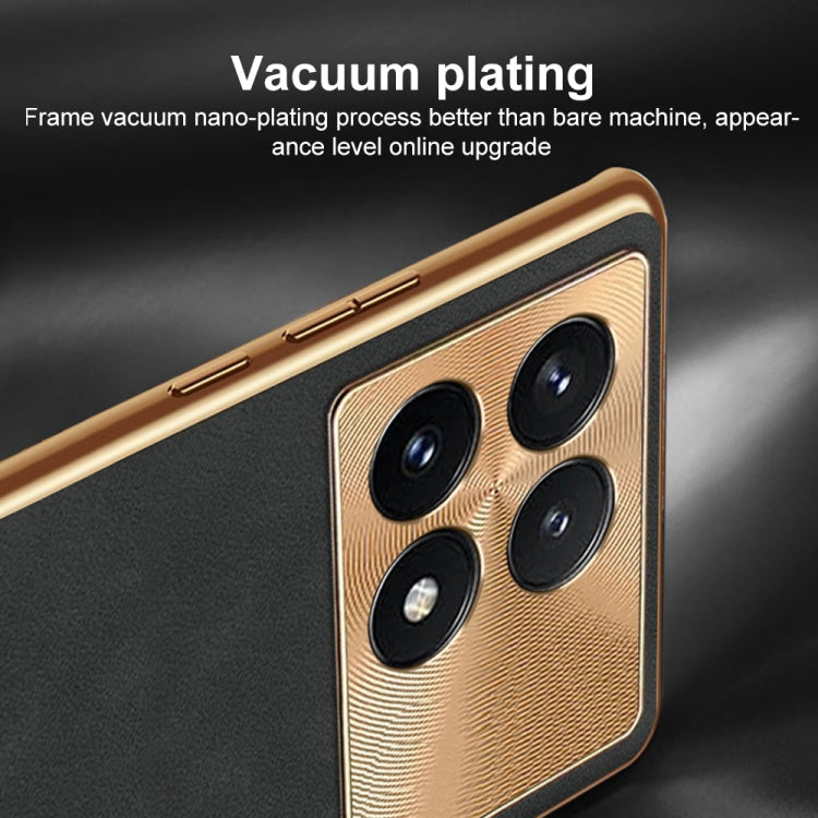 For Xiaomi Redmi K70 Electroplating Lambskin Leather Phone Case(Green) - Xiaomi Cases by PMC Jewellery | Online Shopping South Africa | PMC Jewellery | Buy Now Pay Later Mobicred