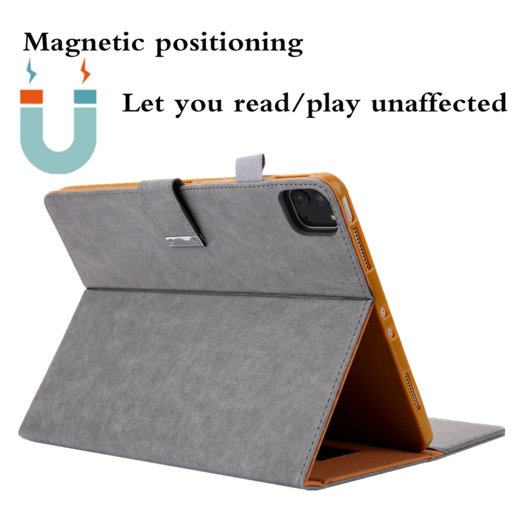 For iPad Pro 11 2024 Business Style Horizontal Flip Leather Smart Tablet Case with Holder(Grey) - iPad Pro 11 2024 Cases by PMC TechLife | Online Shopping South Africa | PMC TechLife | Buy Now Pay Later Mobicred
