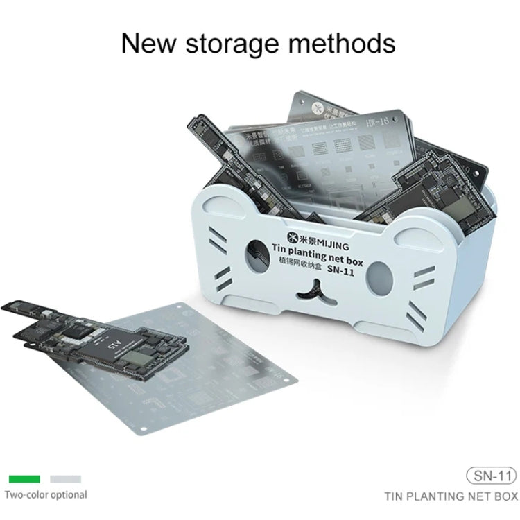 Mijing SN-11 Reballing Stencil Storage Box(Green) - free shipping - PMC TechLife - Order now!