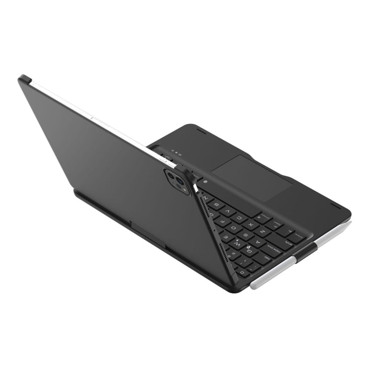 For iPad Pro 11 2024 F11AT 360 Degree Rotating Acrylic Bluetooth Keyboard Leather Case with Backlight(Black) - For iPad Pro by PMC TechLife | Online Shopping South Africa | PMC TechLife | Buy Now Pay Later Mobicred