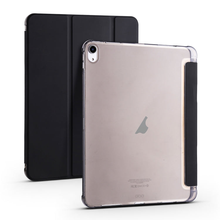 For iPad Air 11 2024 3-fold TPU Leather Smart Tablet Case with Pen Slot(Black) - iPad Air 11 2024 Cases by PMC TechLife | Online Shopping South Africa | PMC TechLife | Buy Now Pay Later Mobicred